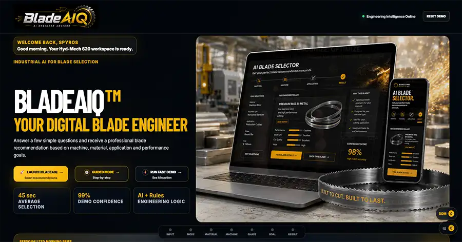BladeAIQ website preview