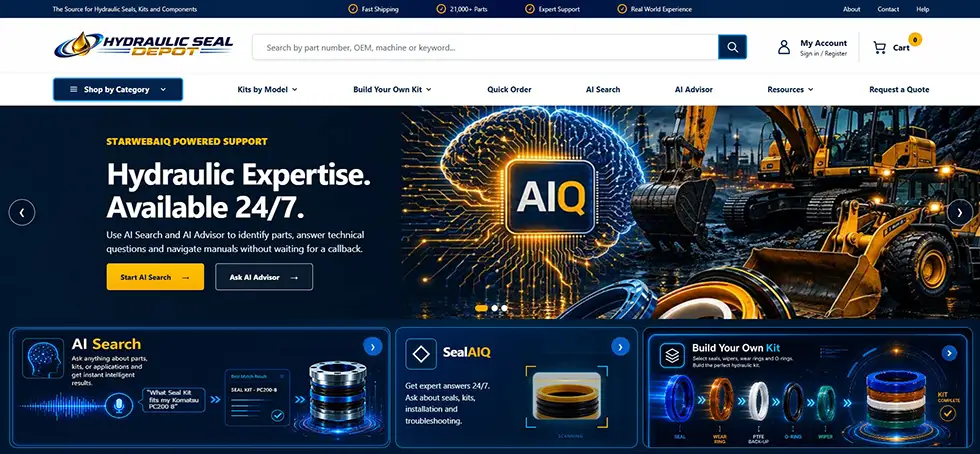 Hydraulic Seal Depot website preview
