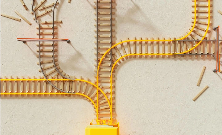 Connected business system routes and workflow paths