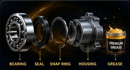Complete bearing solution exploded assembly