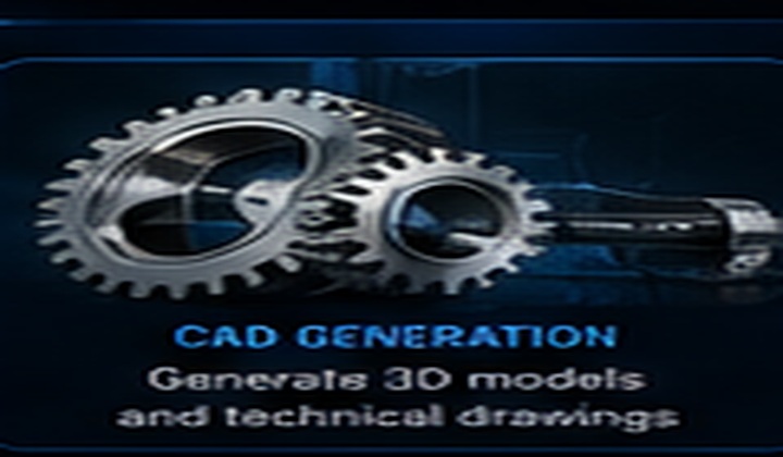 Gear CAD drawing and cross section