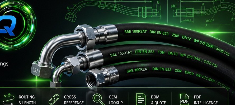 Hose dimensional identification graphic
